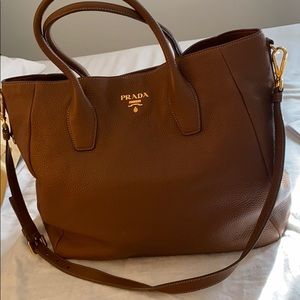 Prada camel color purse with original dustbag